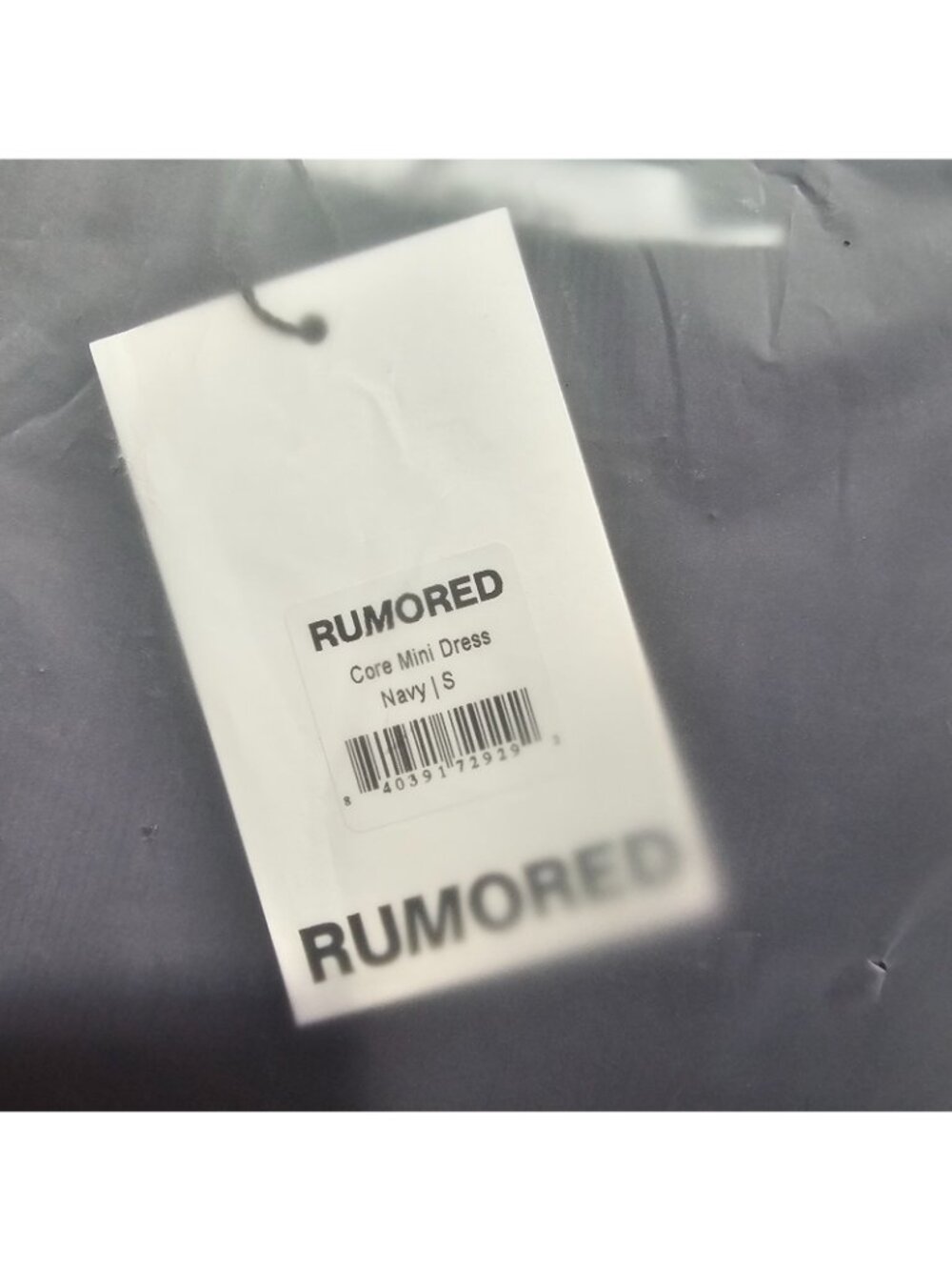 Rumored Core Mini Dress Navy Blue S Bodycon Mini Ribbed Cotton Stretch Party - Picture 5 of 7